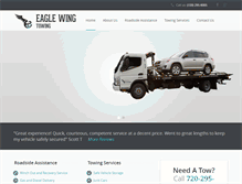 Tablet Screenshot of eaglewingtowing.com